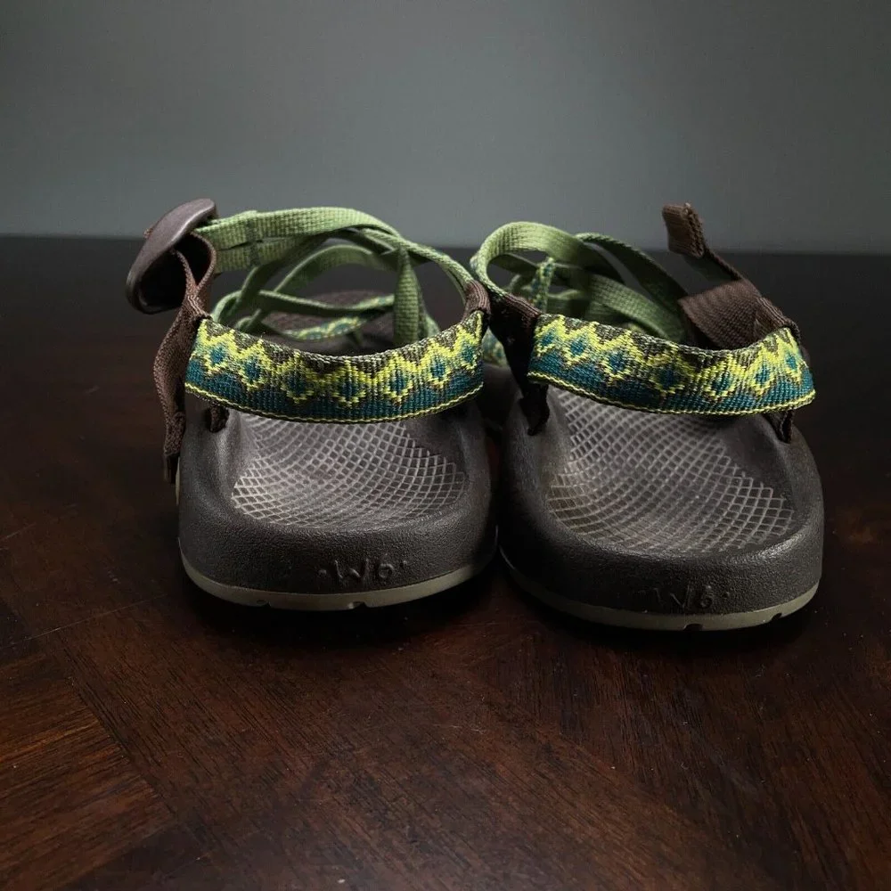 Chacos ZX/2 Classic Brown Blue Green Strappy Water Sport Sandals Womens Size 6 - Picture 6 of 10